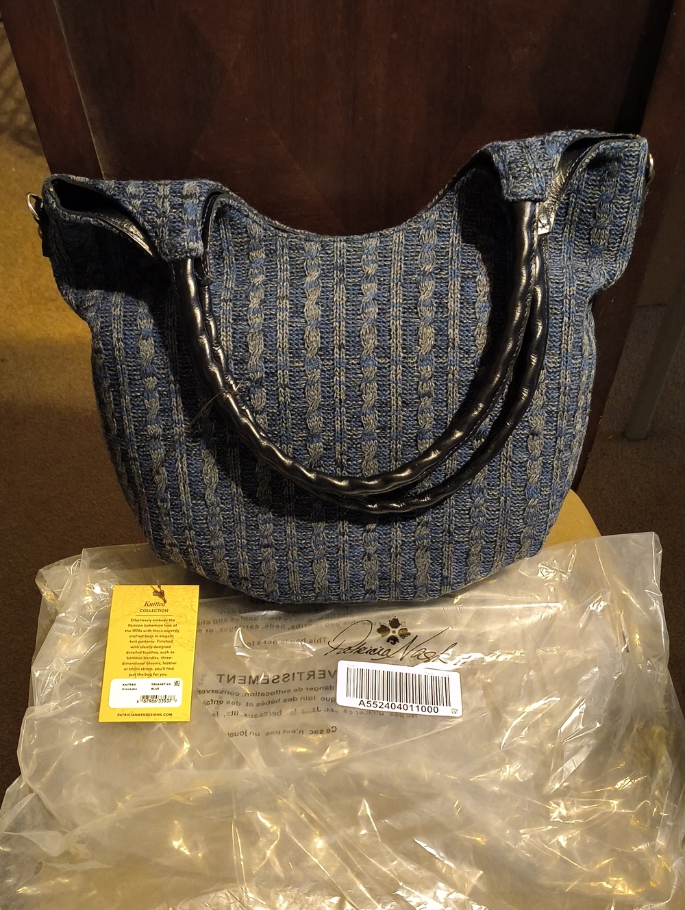 Patricia Nash Blue Delaney Crossbody/Shoulder Bag NWT